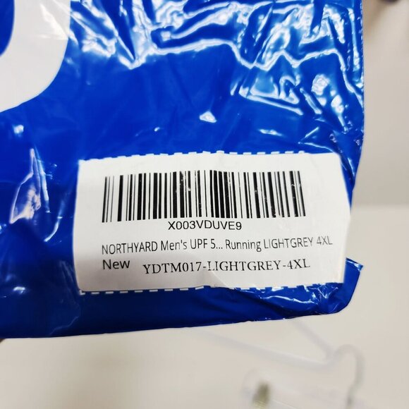 Northyard Mens Long Sleeve Shirt SPF 50 UV Protection Size 4XL Gray - Picture 8 of 9